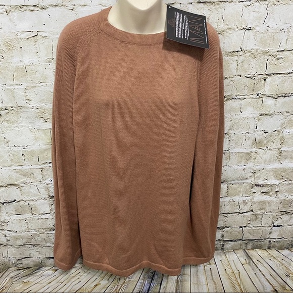 NWT IMAN Tan Sweater Knit Poncho - Picture 2 of 6